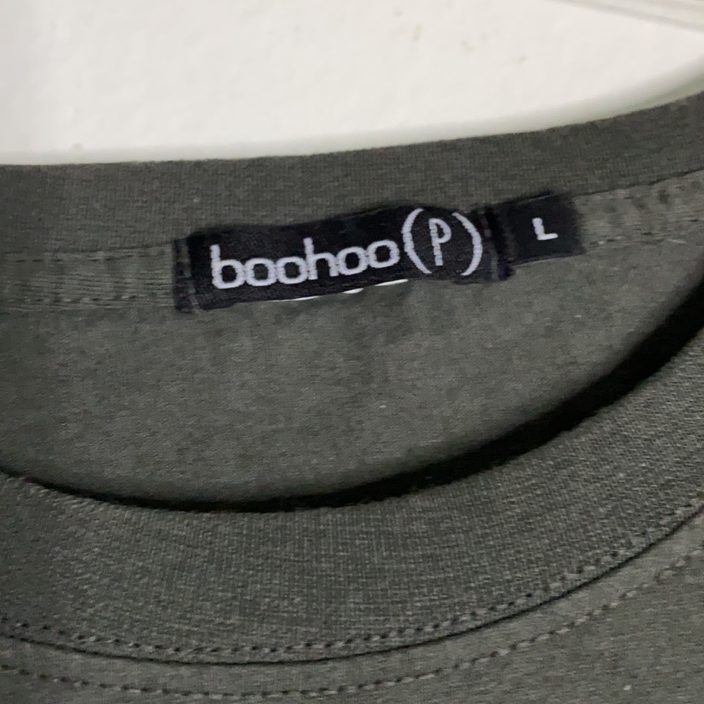 BOOHOO Petites Grey Graphic Long Sleeve Tee LRG - Picture 4 of 5